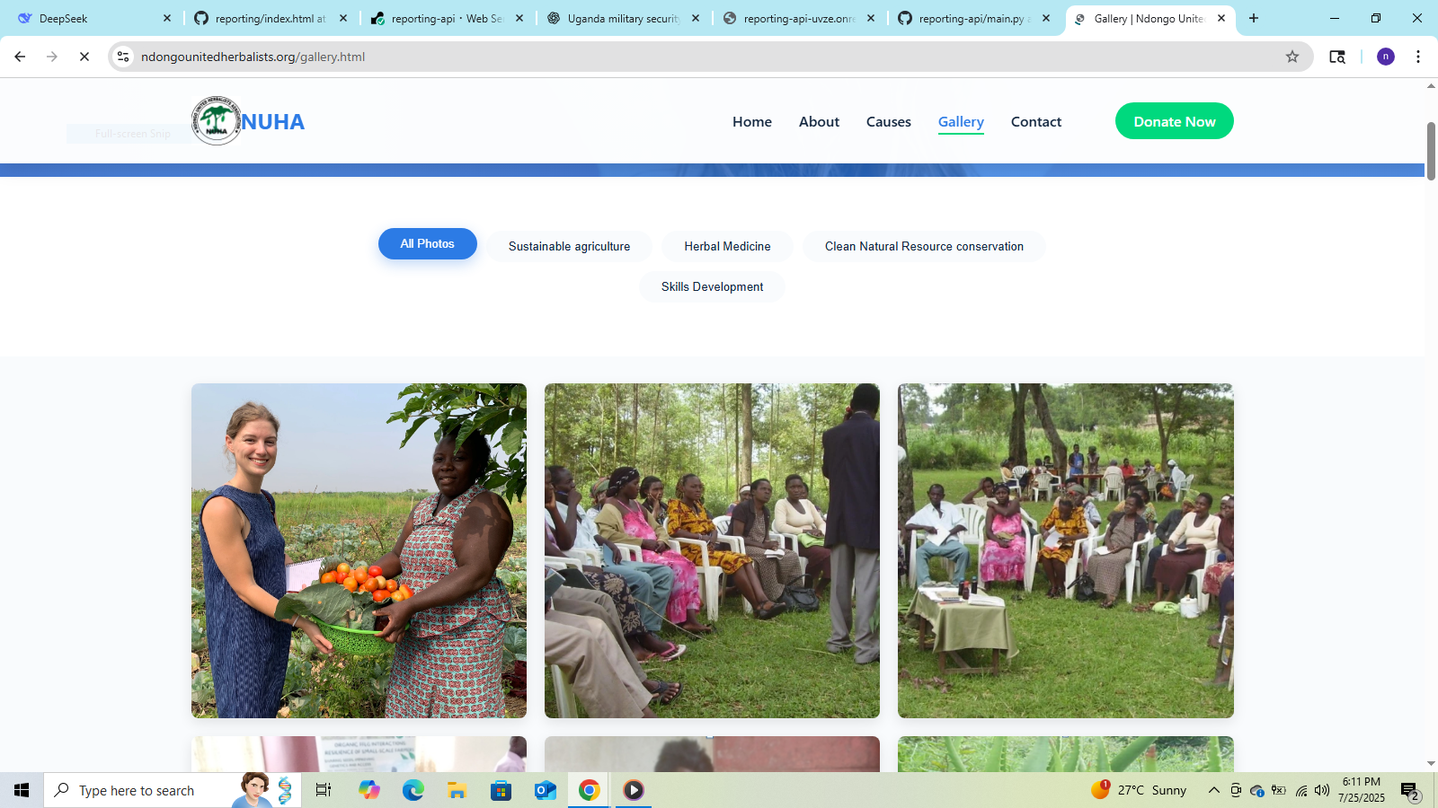 NUHA Website by Darius Mumbere